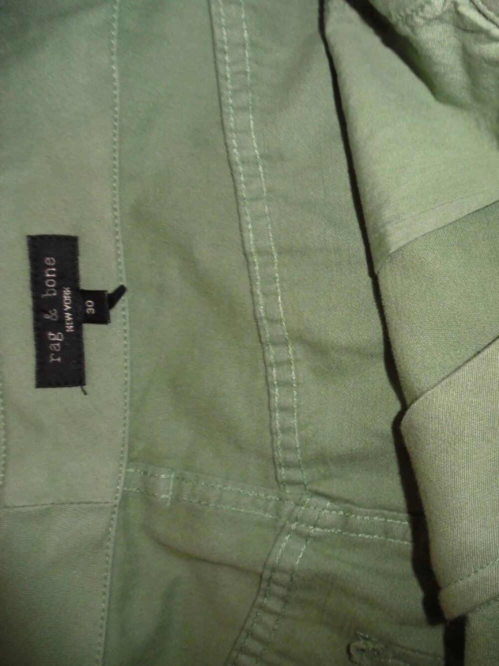 NWOT Rag & Bone Nora Wide Leg Cargo Utility Pant 100% Cotton Olive Army Green 30 - Picture 5 of 9
